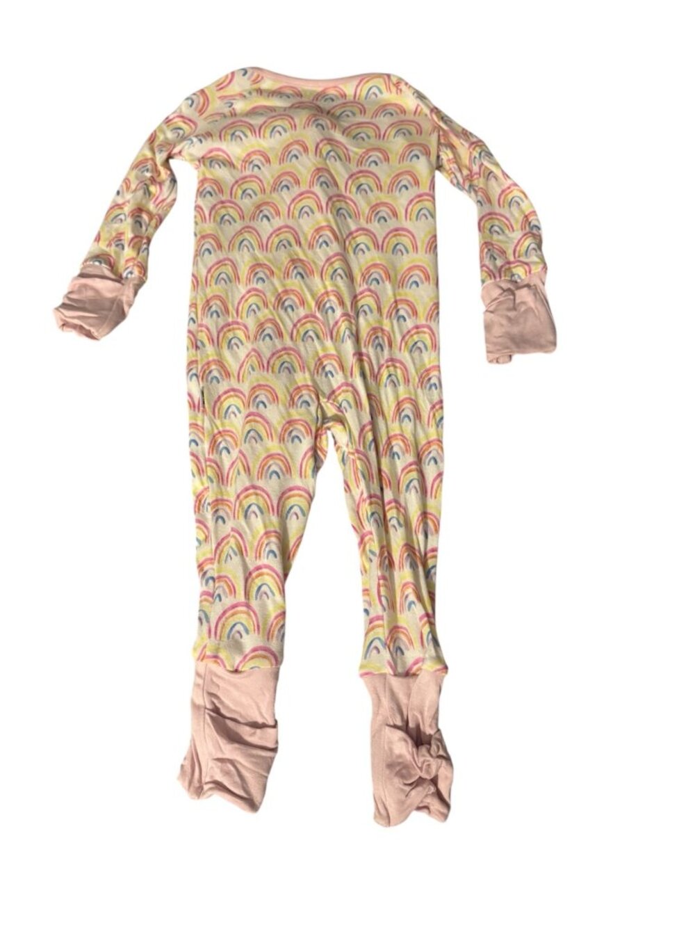 Little Sleepies Rainbow Zippy Sleeper 0-3 Months Baby Girl Bamboo Pajamas - Picture 2 of 4